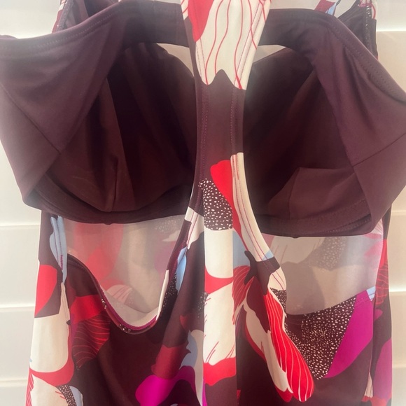 Athleta Burgundy and White Tankini Set - Picture 5 of 7